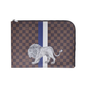 Louis Vuitton Pochette Jour Chaan Brothers Brown Canvas Clutch Bag